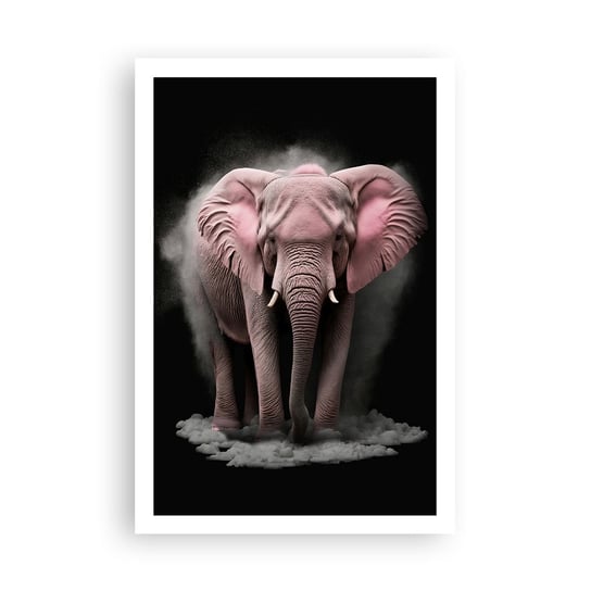 Obraz - Plakat - Nie myśl o różowym słoniu! - 61x91cm - Słońce Safari Afryka - Foto Plakaty na ścianę bez ramy - Plakat do Salonu Sypialni ARTTOR ARTTOR
