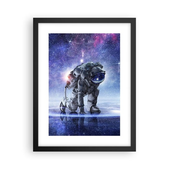 Obraz - Plakat - Niebo gwiaździste nade mną - 30x40cm - Kosmonauta Kosmos Astronauta - Foto Plakaty na ścianę w czarnej ramie - Plakat do Salonu Sypialni ARTTOR ARTTOR