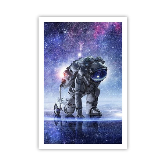 Obraz - Plakat - Niebo gwiaździste nade mną - 61x91cm - Kosmonauta Kosmos Astronauta - Foto Plakaty na ścianę bez ramy - Plakat do Salonu Sypialni ARTTOR ARTTOR