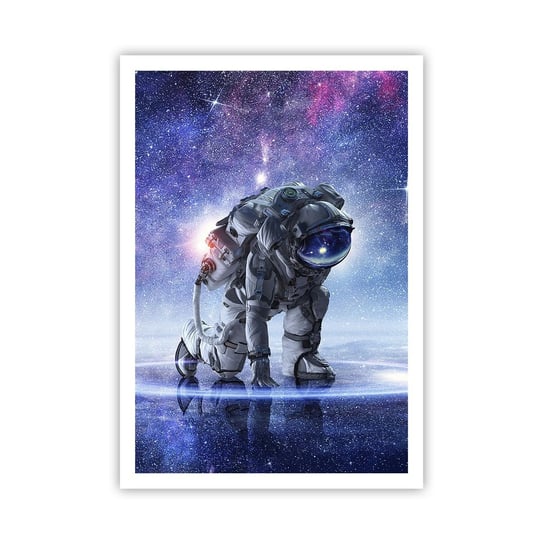 Obraz - Plakat - Niebo gwiaździste nade mną - 70x100cm - Kosmonauta Kosmos Astronauta - Foto Plakaty bez ramy na ścianę do Salonu Sypialni ARTTOR ARTTOR