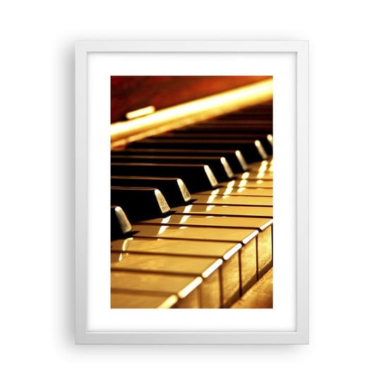 Obraz - Plakat - Nieograniczone możliwości - 30x40cm - Muzyka Fortepian Instrument Muzyczny - Foto Plakaty na ścianę w ramie białej - Plakat do Salonu Sypialni ARTTOR ARTTOR