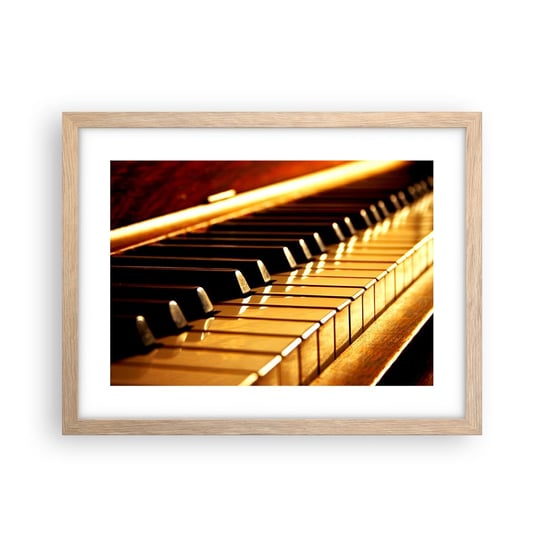 Obraz - Plakat - Nieograniczone możliwości - 40x30cm - Muzyka Fortepian Instrument Muzyczny - Foto Plakaty na ścianę w ramie jasny dąb - Plakat do Salonu Sypialni ARTTOR ARTTOR