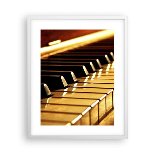 Obraz - Plakat - Nieograniczone możliwości - 40x50cm - Muzyka Fortepian Instrument Muzyczny - Foto Plakaty w ramie koloru białego do Salonu Sypialni ARTTOR ARTTOR