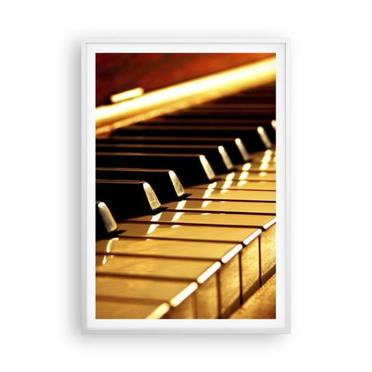 Obraz - Plakat - Nieograniczone możliwości - 70x100cm - Muzyka Fortepian Instrument Muzyczny - Foto Plakaty w ramie koloru białego do Salonu Sypialni ARTTOR ARTTOR