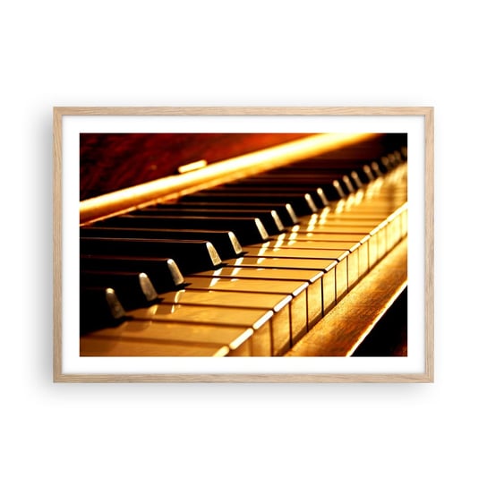 Obraz - Plakat - Nieograniczone możliwości - 70x50cm - Muzyka Fortepian Instrument Muzyczny - Nowoczesny modny obraz Plakat rama jasny dąb ARTTOR ARTTOR