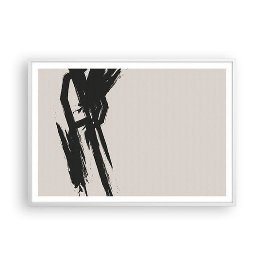 Obraz - Plakat - Niepohamowany pęd - 100x70cm - Minimalizm Pusto Sztuka - Foto Plakaty w ramie koloru białego do Salonu Sypialni ARTTOR ARTTOR