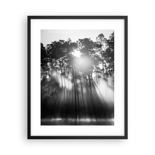 Obraz - Plakat - Niepowstrzymane słońce - 40x50cm - Krajobraz Las Natura - Foto Plakaty w ramie koloru czarnego do Salonu Sypialni ARTTOR ARTTOR