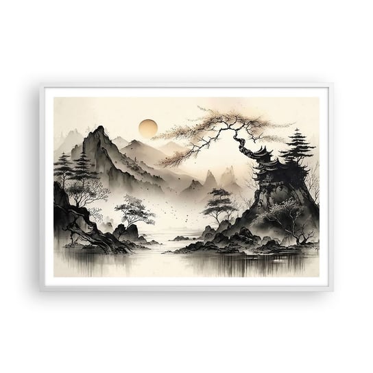 Obraz - Plakat - Niepowtarzalny urok orientu - 100x70cm - Azja Japonia Widok - Foto Plakaty w ramie koloru białego do Salonu Sypialni ARTTOR ARTTOR