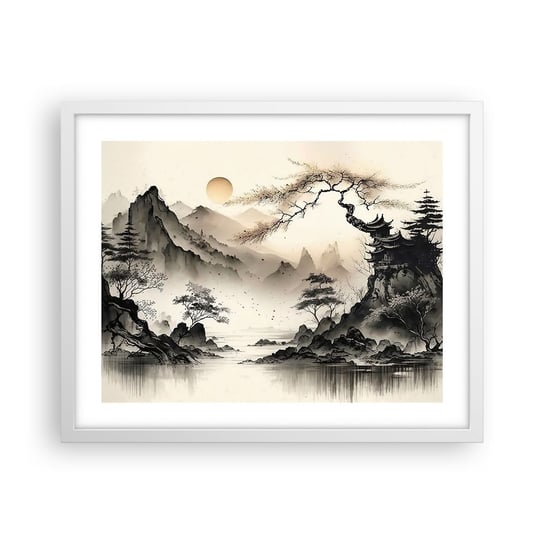 Obraz - Plakat - Niepowtarzalny urok orientu - 50x40cm - Azja Japonia Widok - Foto Plakaty w ramie koloru białego do Salonu Sypialni ARTTOR ARTTOR