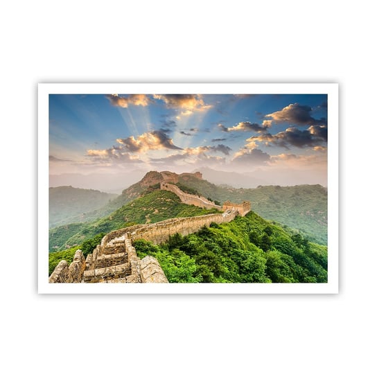 Obraz - Plakat - Nieprzemijająca wielkość - 100x70cm - Krajobraz Mur Chiński Azja - Foto Plakaty bez ramy na ścianę do Salonu Sypialni ARTTOR ARTTOR