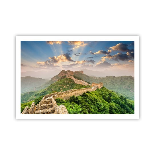 Obraz - Plakat - Nieprzemijająca wielkość - 91x61cm - Krajobraz Mur Chiński Azja - Foto Plakaty na ścianę bez ramy - Plakat do Salonu Sypialni ARTTOR ARTTOR
