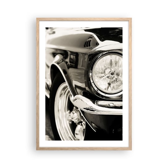 Obraz - Plakat - Nieprzemijający blask - 50x70cm - Auto Samochód Klasyczny - Nowoczesny modny obraz Plakat rama jasny dąb ARTTOR ARTTOR