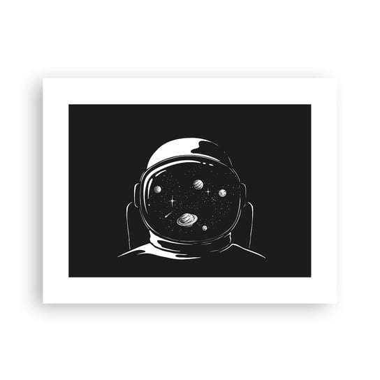 Obraz - Plakat - Niezły widok - 40x30cm - Astronauta Kosmos Wszechświat - Foto Plakaty na ścianę bez ramy - Plakat do Salonu Sypialni ARTTOR ARTTOR