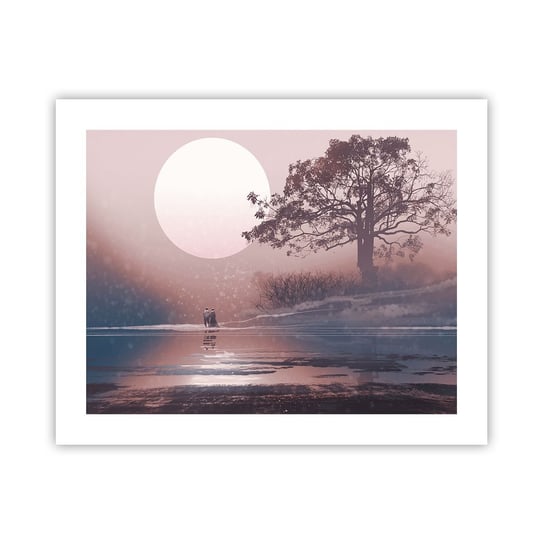 Obraz - Plakat - Nocne dziwy - 50x40cm - Abstrakcja Fantazy Księżyc - Foto Plakaty bez ramy do Salonu Sypialni ARTTOR ARTTOR