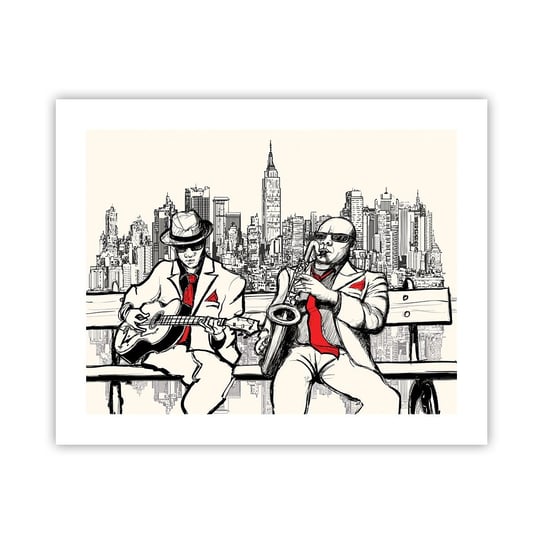 Obraz - Plakat - Nowojorska improwizacja - 50x40cm - Muzyka Jazz Nowy Jork - Foto Plakaty bez ramy do Salonu Sypialni ARTTOR ARTTOR