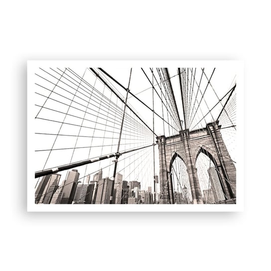 Obraz - Plakat - Nowojorska katedra - 100x70cm - Most Architektura New York - Foto Plakaty bez ramy na ścianę do Salonu Sypialni ARTTOR ARTTOR