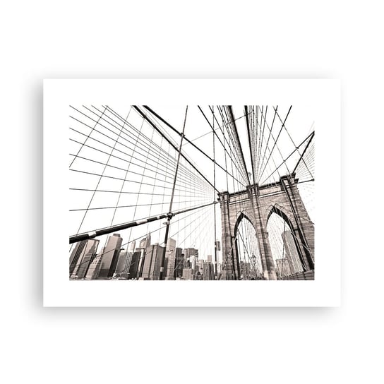 Obraz - Plakat - Nowojorska katedra - 40x30cm - Most Architektura New York - Foto Plakaty na ścianę bez ramy - Plakat do Salonu Sypialni ARTTOR ARTTOR