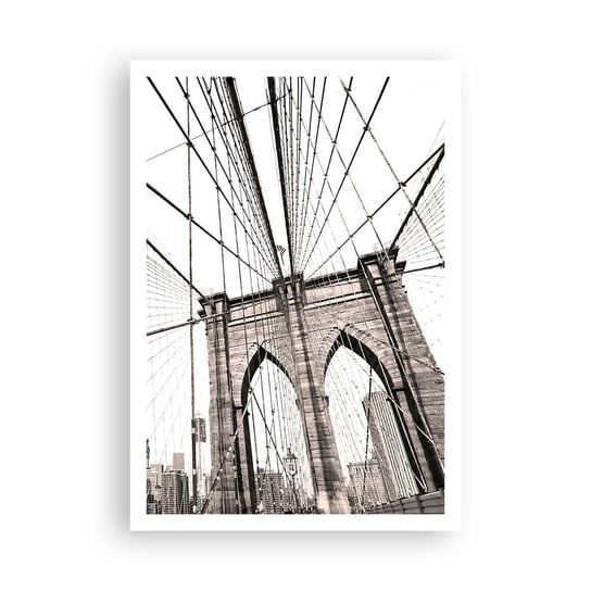 Obraz - Plakat - Nowojorska katedra - 70x100cm - Most Architektura New York - Foto Plakaty bez ramy na ścianę do Salonu Sypialni ARTTOR ARTTOR