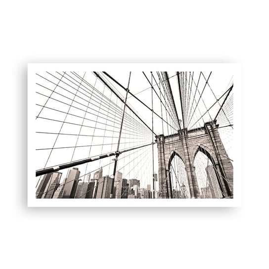 Obraz - Plakat - Nowojorska katedra - 91x61cm - Most Architektura New York - Foto Plakaty na ścianę bez ramy - Plakat do Salonu Sypialni ARTTOR ARTTOR