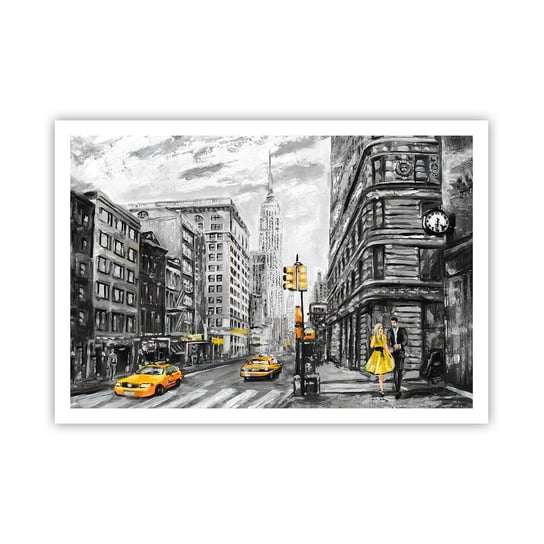 Obraz - Plakat - Nowojorska opowieść - 100x70cm - Miasto Nowy Jork Architektura - Foto Plakaty bez ramy na ścianę do Salonu Sypialni ARTTOR ARTTOR