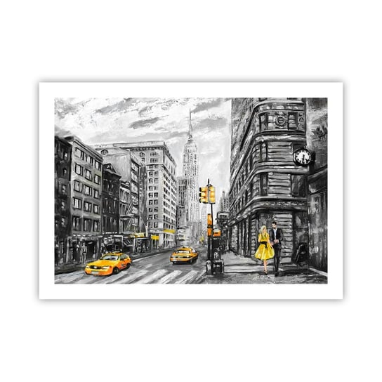 Obraz - Plakat - Nowojorska opowieść - 70x50cm - Miasto Nowy Jork Architektura - Nowoczesny modny obraz Plakat bez ramy do Salonu Sypialni ARTTOR ARTTOR
