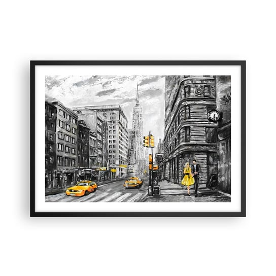 Obraz - Plakat - Nowojorska opowieść - 70x50cm - Miasto Nowy Jork Architektura - Nowoczesny modny obraz Plakat czarna rama ARTTOR ARTTOR
