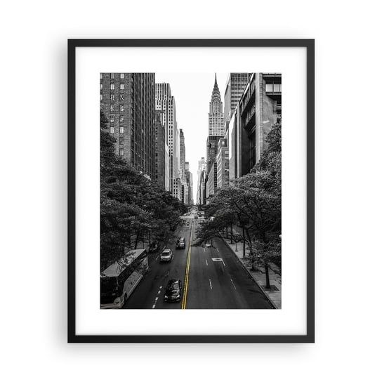Obraz - Plakat - Nowojorski poranek - 40x50cm - Nowy Jork Miasto Architektura - Foto Plakaty w ramie koloru czarnego do Salonu Sypialni ARTTOR ARTTOR