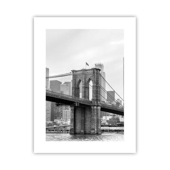 Obraz - Plakat - Nowojorskie klimaty - 30x40cm - Nowy Jork Most Brookliński Manhattan - Foto Plakaty na ścianę bez ramy - Plakat do Salonu Sypialni ARTTOR ARTTOR