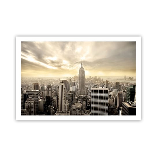 Obraz - Plakat - Nowy Jork utkany z szarości - 91x61cm - Miasto Nowy Jork Manhattan - Foto Plakaty na ścianę bez ramy - Plakat do Salonu Sypialni ARTTOR ARTTOR