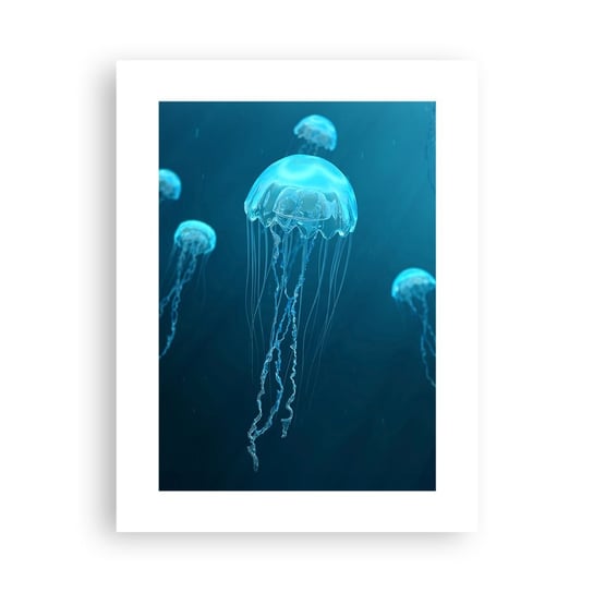 Obraz - Plakat - Oceaniczny taniec - 30x40cm - Meduza Ocean Woda - Foto Plakaty na ścianę bez ramy - Plakat do Salonu Sypialni ARTTOR ARTTOR