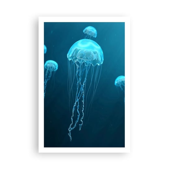 Obraz - Plakat - Oceaniczny taniec - 61x91cm - Meduza Ocean Woda - Foto Plakaty na ścianę bez ramy - Plakat do Salonu Sypialni ARTTOR ARTTOR