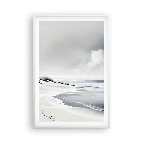 Obraz - Plakat - Od zawsze razem - 61x91cm - Wydmy Plaża Ocean - Foto Plakaty na ścianę w ramie białej - Plakat do Salonu Sypialni ARTTOR ARTTOR