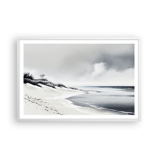 Obraz - Plakat - Od zawsze razem - 91x61cm - Wydmy Plaża Ocean - Foto Plakaty na ścianę w ramie białej - Plakat do Salonu Sypialni ARTTOR ARTTOR