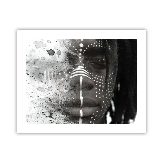 Obraz - Plakat - Odkryj pierwotnego ducha - 50x40cm - Portret Kobiety Kobieta Afroamerykanka - Foto Plakaty bez ramy do Salonu Sypialni ARTTOR ARTTOR