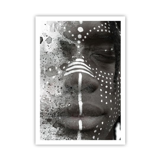 Obraz - Plakat - Odkryj pierwotnego ducha - 70x100cm - Portret Kobiety Kobieta Afroamerykanka - Foto Plakaty bez ramy na ścianę do Salonu Sypialni ARTTOR ARTTOR