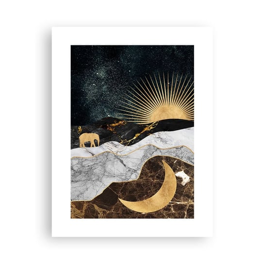 Obraz - Plakat - Odwieczne prawa - 30x40cm - Art Deco Księżyc Słońce - Foto Plakaty na ścianę bez ramy - Plakat do Salonu Sypialni ARTTOR ARTTOR