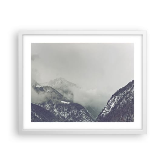 Obraz - Plakat - Omglona dolina - 50x40cm - Góry Las Krajobraz - Foto Plakaty w ramie koloru białego do Salonu Sypialni ARTTOR ARTTOR