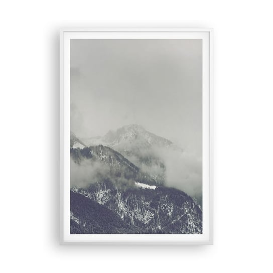 Obraz - Plakat - Omglona dolina - 70x100cm - Góry Las Krajobraz - Foto Plakaty w ramie koloru białego do Salonu Sypialni ARTTOR ARTTOR