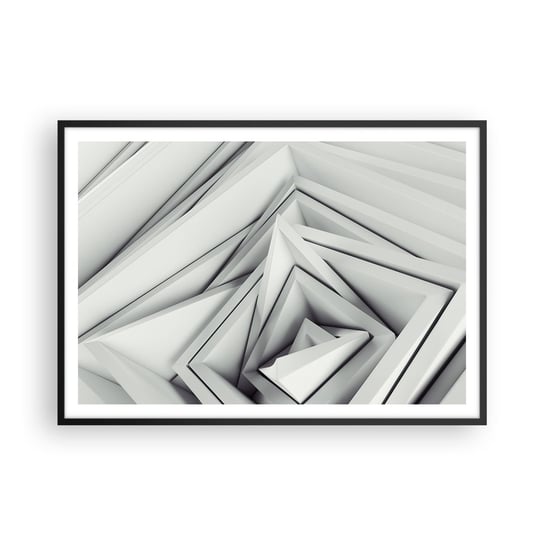 Obraz - Plakat - Ostrych kątów pąkowie - 100x70cm - Technologia 3D Nowoczesny - Foto Plakaty w ramie koloru czarnego do Salonu Sypialni ARTTOR ARTTOR