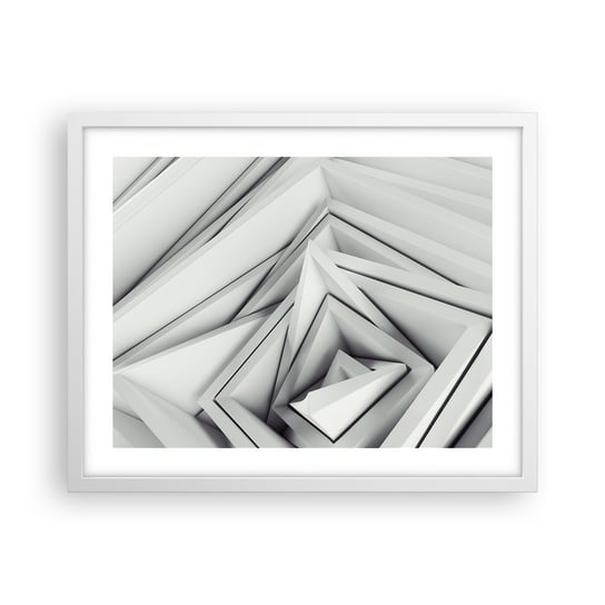 Obraz - Plakat - Ostrych kątów pąkowie - 50x40cm - Technologia 3D Nowoczesny - Foto Plakaty w ramie koloru białego do Salonu Sypialni ARTTOR ARTTOR
