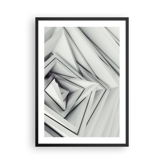 Obraz - Plakat - Ostrych kątów pąkowie - 50x70cm - Technologia 3D Nowoczesny - Nowoczesny modny obraz Plakat czarna rama ARTTOR ARTTOR