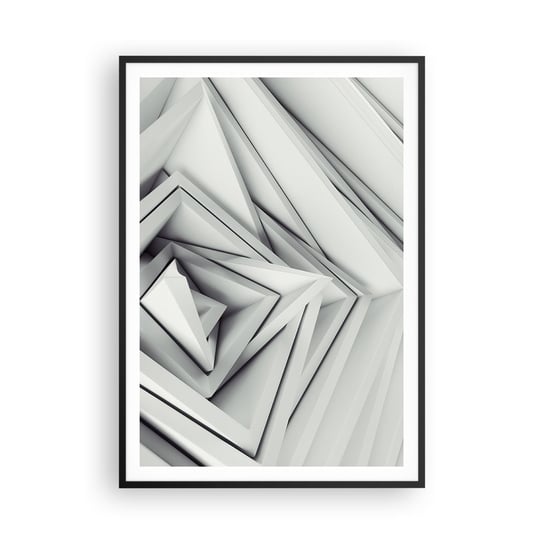 Obraz - Plakat - Ostrych kątów pąkowie - 70x100cm - Technologia 3D Nowoczesny - Foto Plakaty w ramie koloru czarnego do Salonu Sypialni ARTTOR ARTTOR