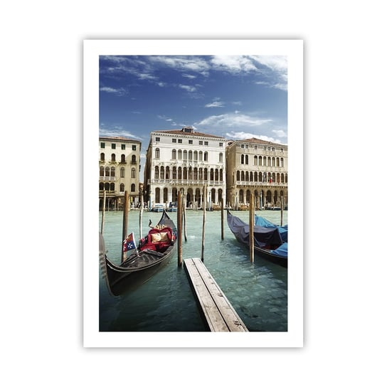 Obraz - Plakat - Pałace w błękicie - 50x70cm - Miasto Wenecja Architektura - Nowoczesny modny obraz Plakat bez ramy do Salonu Sypialni ARTTOR ARTTOR