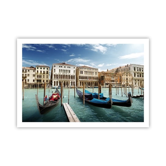 Obraz - Plakat - Pałace w błękicie - 91x61cm - Miasto Wenecja Architektura - Foto Plakaty na ścianę bez ramy - Plakat do Salonu Sypialni ARTTOR ARTTOR