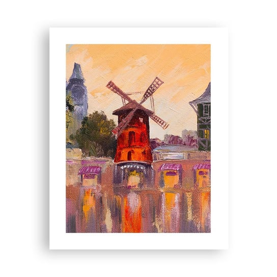 Obraz - Plakat - Paryskie ikony – Moulin Rouge - 40x50cm - Paryż Wiatrak Moulin Rouge - Foto Plakaty bez ramy do Salonu Sypialni ARTTOR ARTTOR