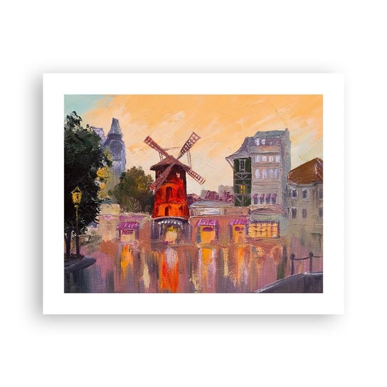 Obraz - Plakat - Paryskie ikony – Moulin Rouge - 50x40cm - Paryż Wiatrak Moulin Rouge - Foto Plakaty bez ramy do Salonu Sypialni ARTTOR ARTTOR