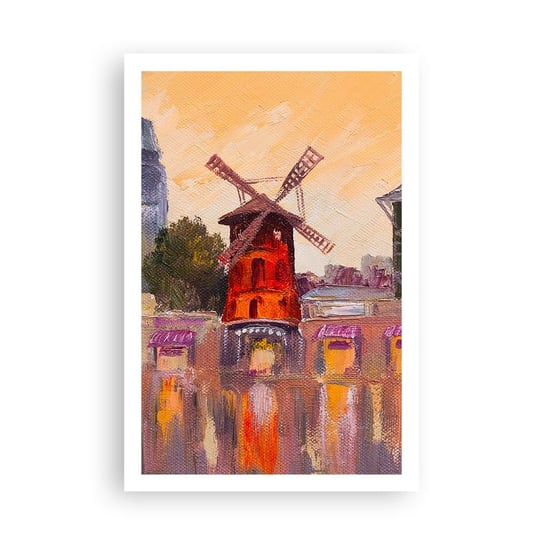 Obraz - Plakat - Paryskie ikony – Moulin Rouge - 61x91cm - Paryż Wiatrak Moulin Rouge - Foto Plakaty na ścianę bez ramy - Plakat do Salonu Sypialni ARTTOR ARTTOR