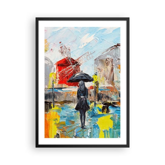 Obraz - Plakat - Paryskie legendy - 50x70cm - Kobieta Paryż Miasto - Nowoczesny modny obraz Plakat czarna rama ARTTOR ARTTOR
