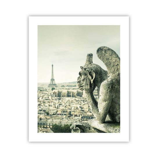 Obraz - Plakat - Paryskie pogaduchy - 40x50cm - Miasto Paryż Katedra Notre-Dame - Foto Plakaty bez ramy do Salonu Sypialni ARTTOR ARTTOR