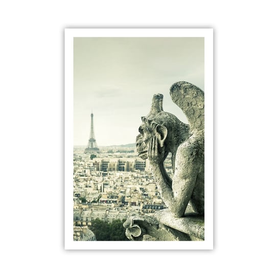 Obraz - Plakat - Paryskie pogaduchy - 61x91cm - Miasto Paryż Katedra Notre-Dame - Foto Plakaty na ścianę bez ramy - Plakat do Salonu Sypialni ARTTOR ARTTOR